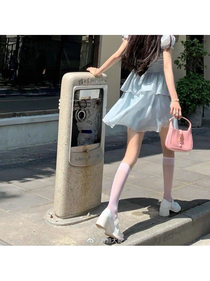 Forget nothing / a piece of ice in Yuhu 2-color fishbone waist double layer cake skirt waist closed bubble sleeve dress  Forget nothing / a piece of ice in Yuhu 2-color fishbone waist double layer cake skirt waist closed bubble sleeve dress