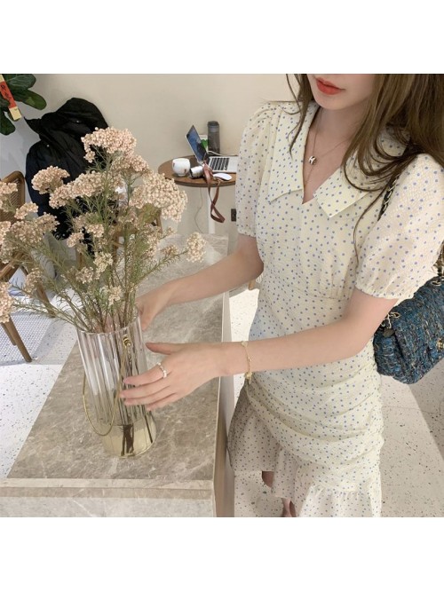 Baby collar polka dot dress women's  summer n... Baby collar polka dot dress women's  summer n...