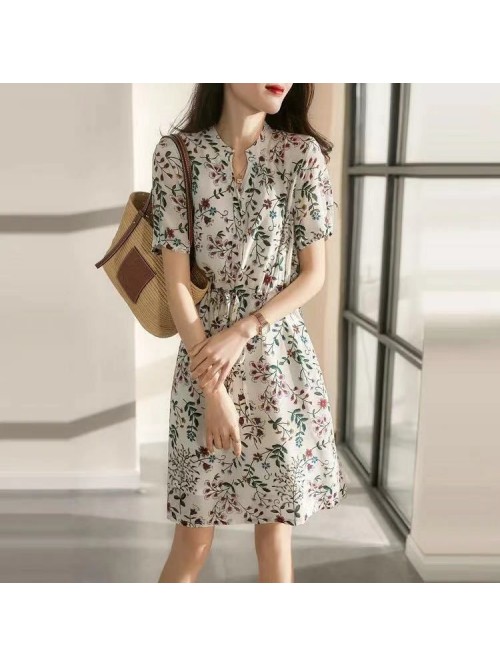 Cool in spring and summer, plant print drawstring ... Cool in spring and summer, plant print drawstring ...
