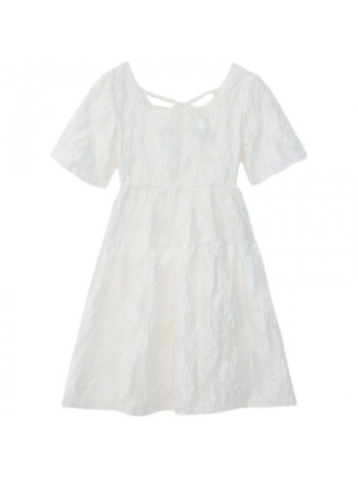 summer new French first love sweet Platycodon grandiflorum skirt small fresh gentle wind White Chiffon Dress   summer new French first love sweet Platycodon grandiflorum skirt small fresh gentle wind White Chiffon Dress