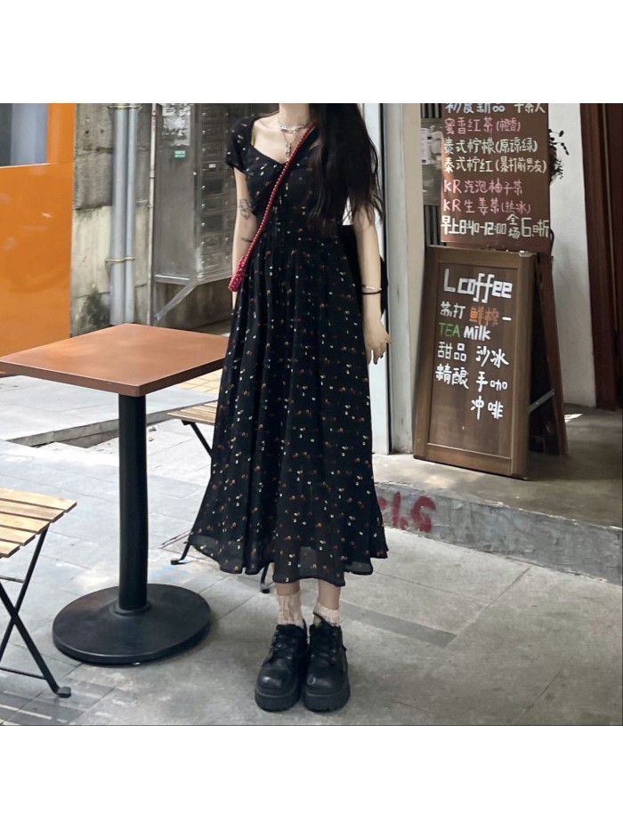 Molly in the heart white moonlight long and short black rice white 2 color Jasmine thin waist dress   Molly in the heart white moonlight long and short black rice white 2 color Jasmine thin waist dress