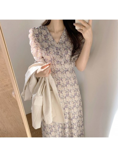 French retro dress summer  new temperament goddess...