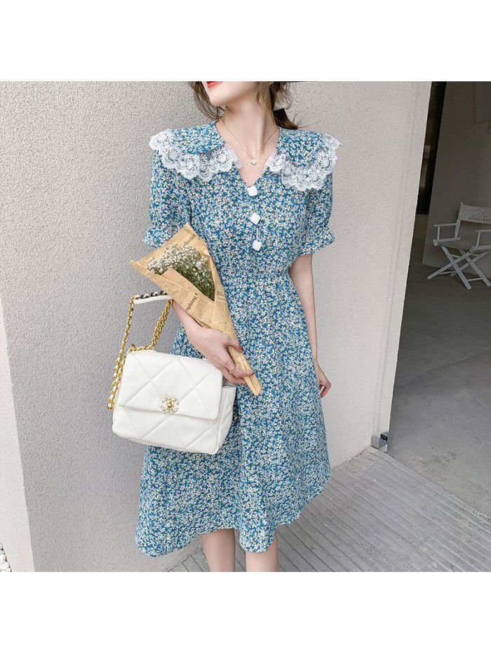 Real shot ~  summer new street blasting drill chain one shoulder fold open back sexy care machine dress 