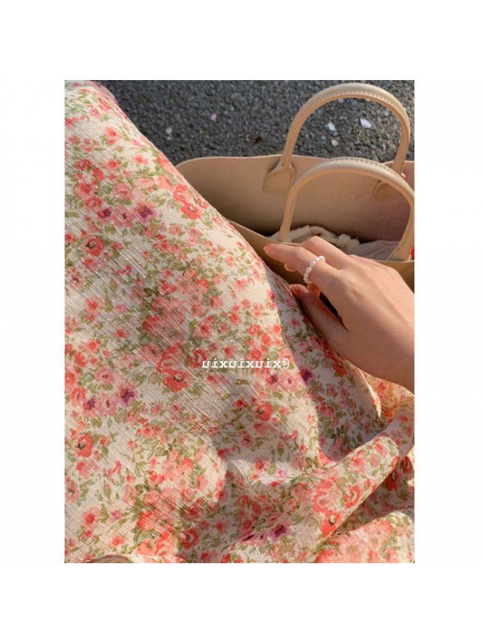New product of  spring: Huaying sea night and midsummer / temperament: Korean floral long dress can be sent in one piece 