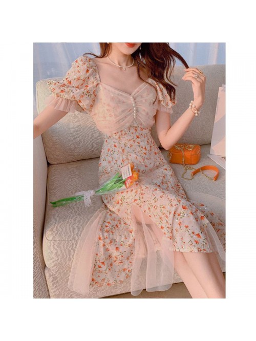 "Monet garden" sweet dress French long  ... "Monet garden" sweet dress French long  ...
