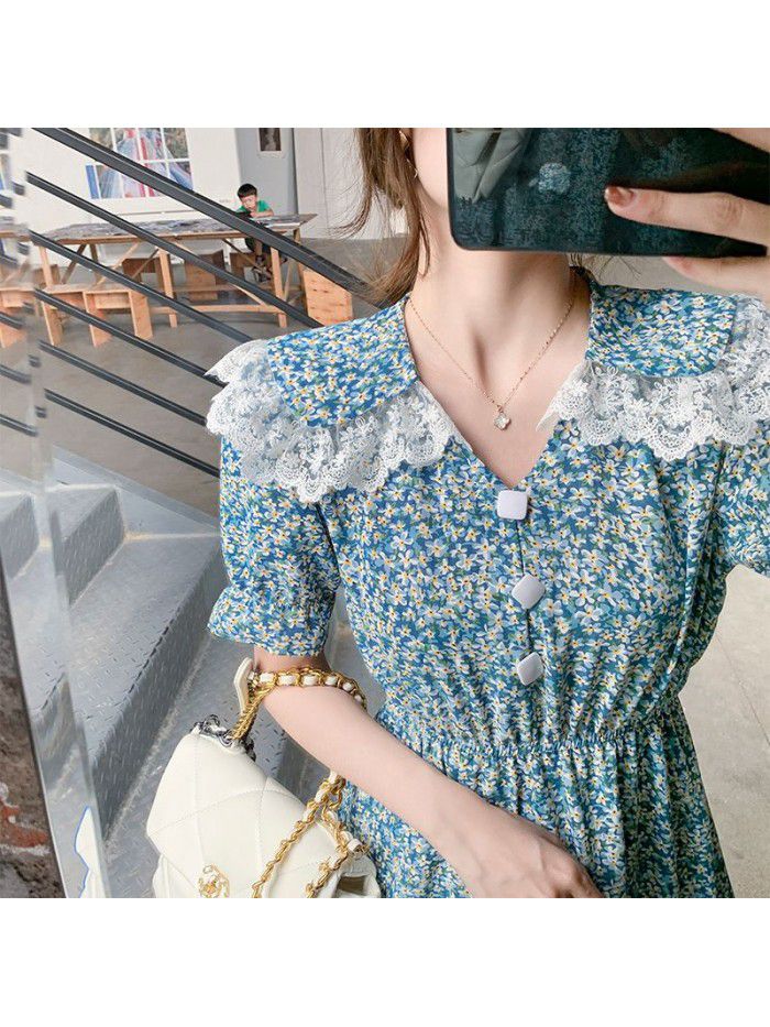 Real shot ~  summer new street blasting drill chain one shoulder fold open back sexy care machine dress 