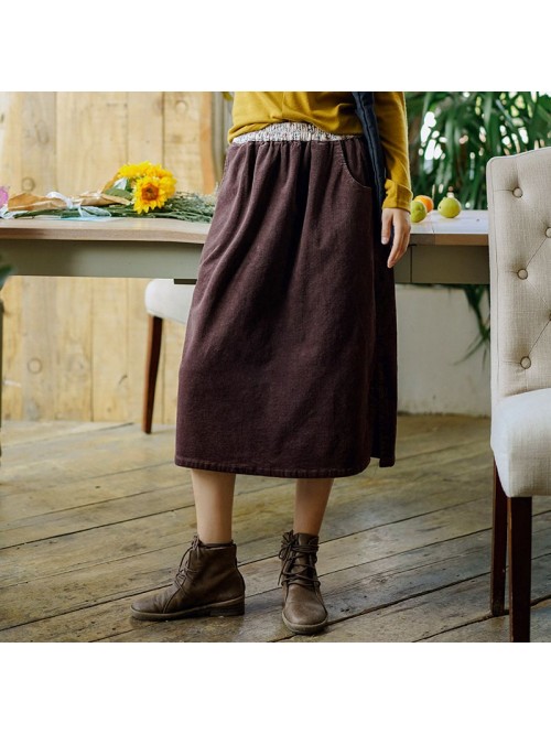 Literature and art women's Corduroy Skirt  ne...