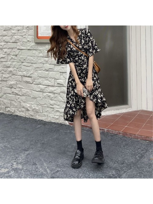 Floral Dress Medium Length women's  new summe... Floral Dress Medium Length women's  new summe...