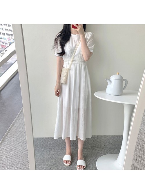 New summer retro Waist Chiffon small dress feminin...