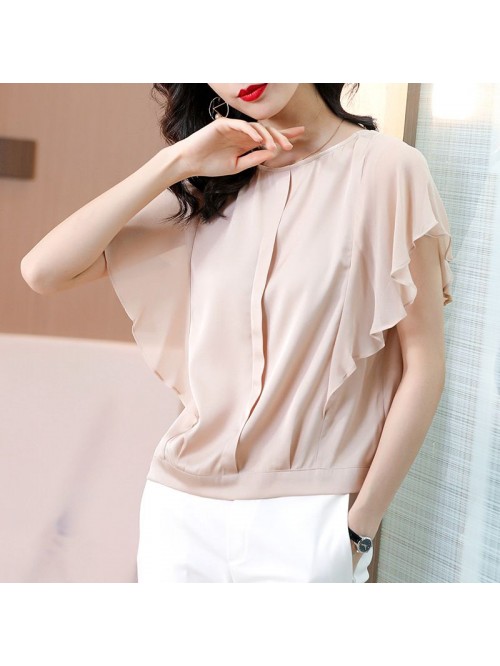 Silk blouse women's foreign style new summer ...