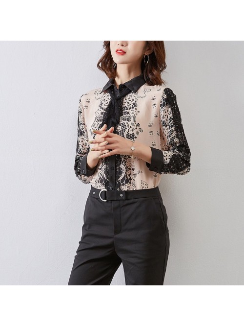 Silk shirt women's  spring new style temperam...