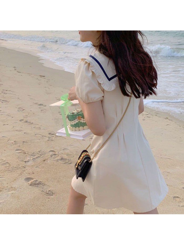 Light color skirt first love Navy collar can be sweet or salt 
