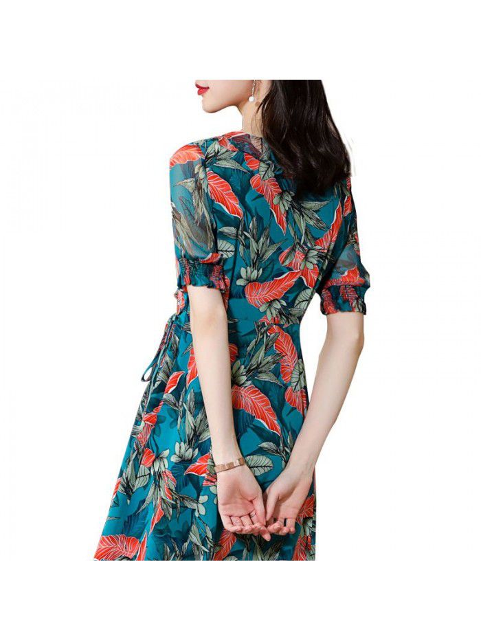 Foreign style silk dress  new summer lady's popular skirt  Foreign style silk dress  new summer lady's popular skirt