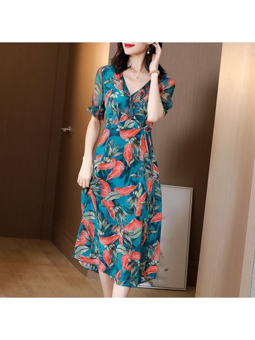 Foreign style silk dress  new summer lady's p... Foreign style silk dress  new summer lady's p...