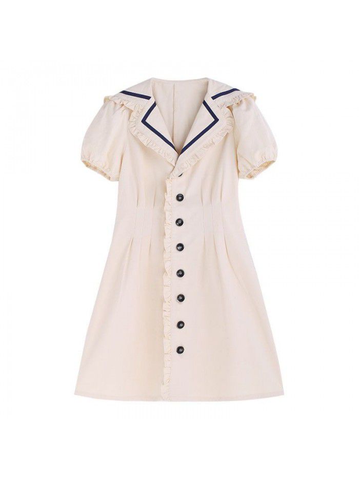 Light color skirt first love Navy collar can be sweet or salt 