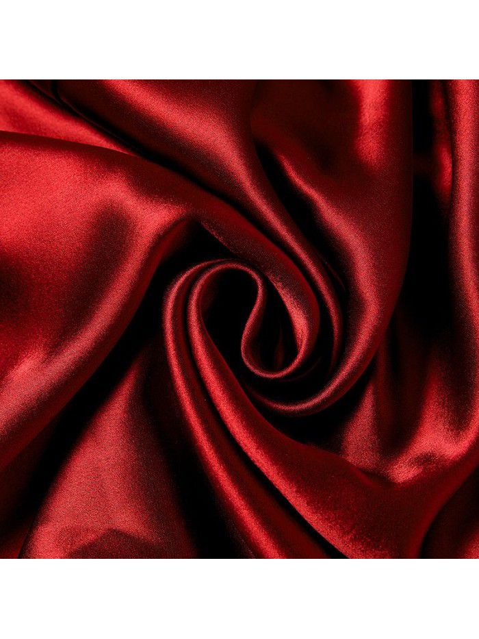 Acetic acid satin dress women's summer  women's new high end celebrity temperament red dress long skirt  Acetic acid satin dress women's summer  women's new high end celebrity temperament red dress long skirt