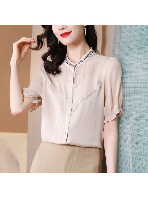 Heavy silk shirt summer  new fashion women's ...