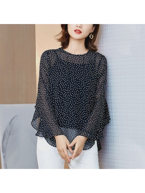 Silk shirt women's long sleeve  spring new wo...
