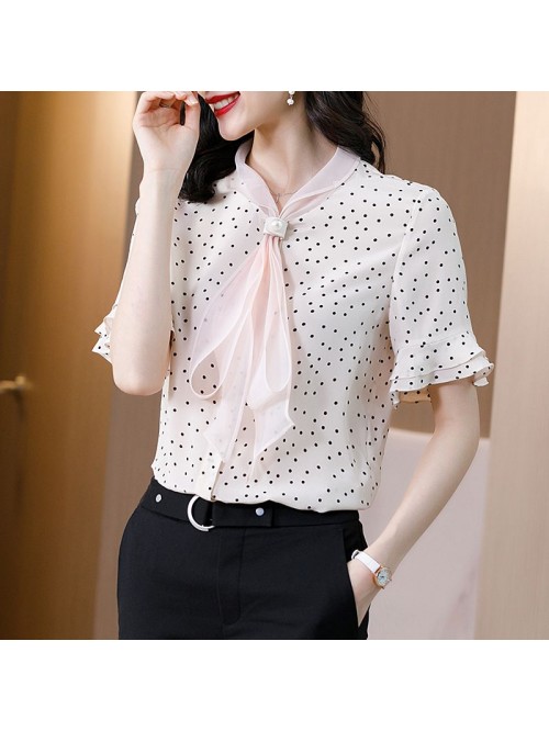 Women's design sense of silk shirt niche new ...