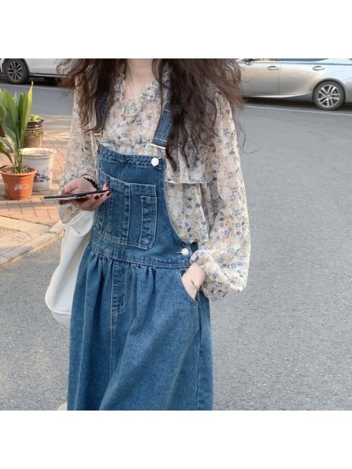 spring and summer new age reducing denim strap ski...