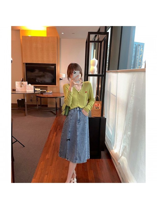 Guo Guo custom split skirt women's spring and...