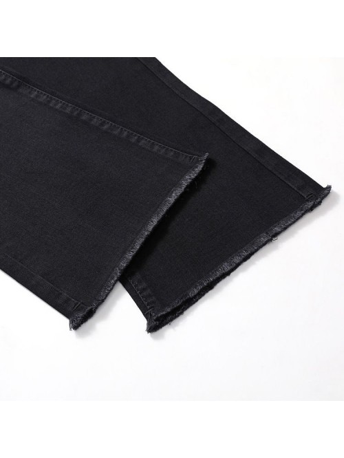 Black jeans women's Micro trumpet nine point ...