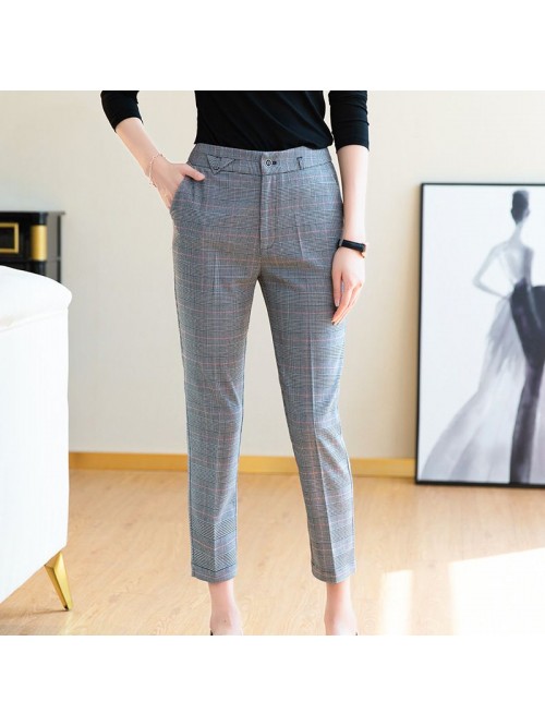 Women's suit pants straight tube loose  summe...