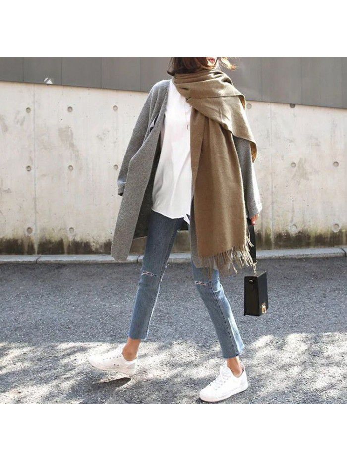 Pierced straight jeans women's nine point loose pants show thin Korean strange taste girl spring and summer beggars CEC pants 