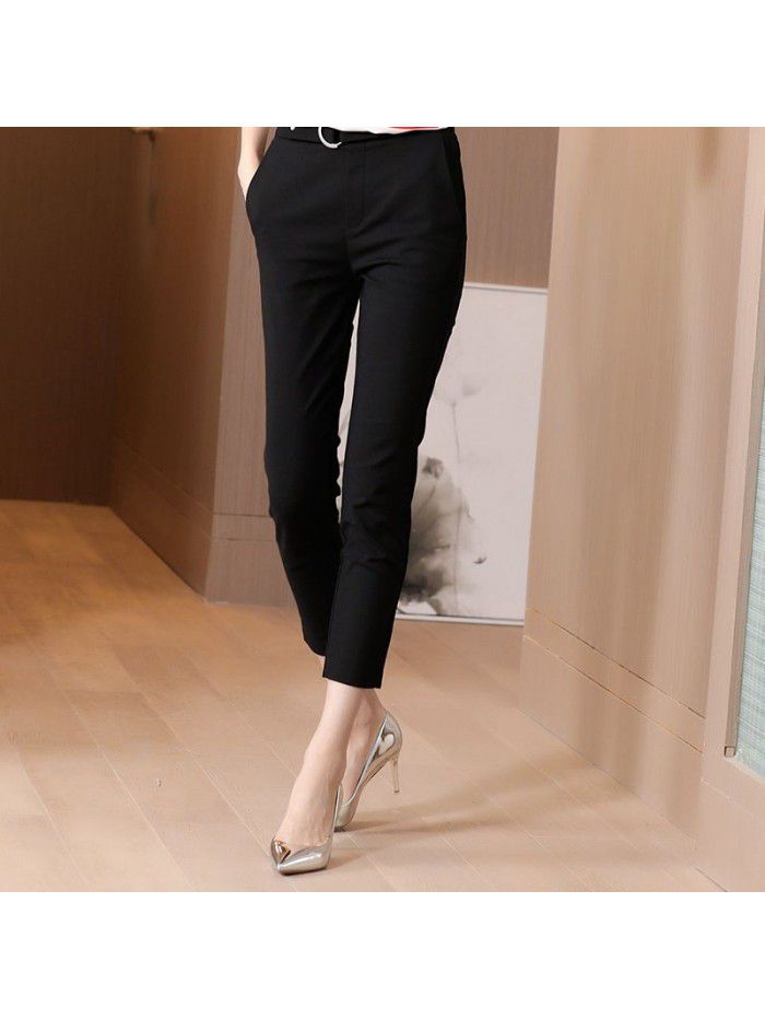 Pants women's Capris spring and summer  new small women's Pants Capris casual Leggings black pants thin 