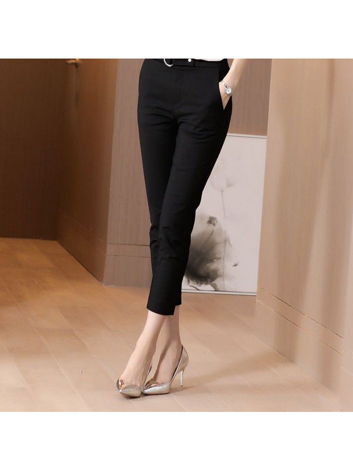 Pants women's Capris spring and summer  new small women's Pants Capris casual Leggings black pants thin 