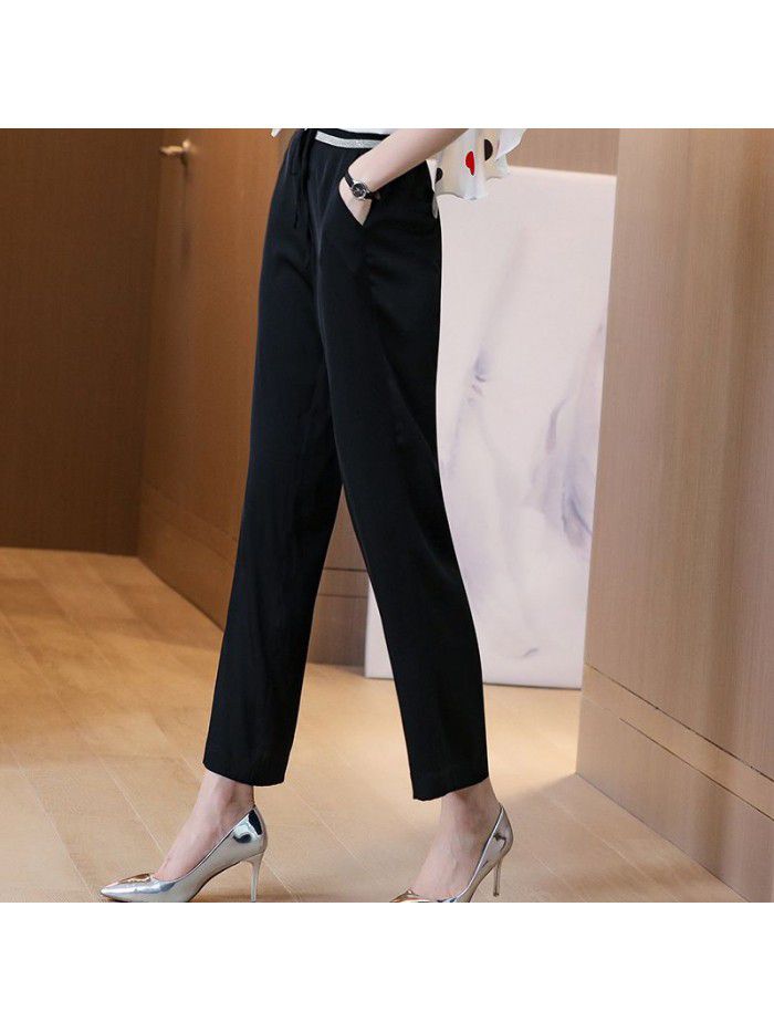 New heavy silk pants for women in spring  