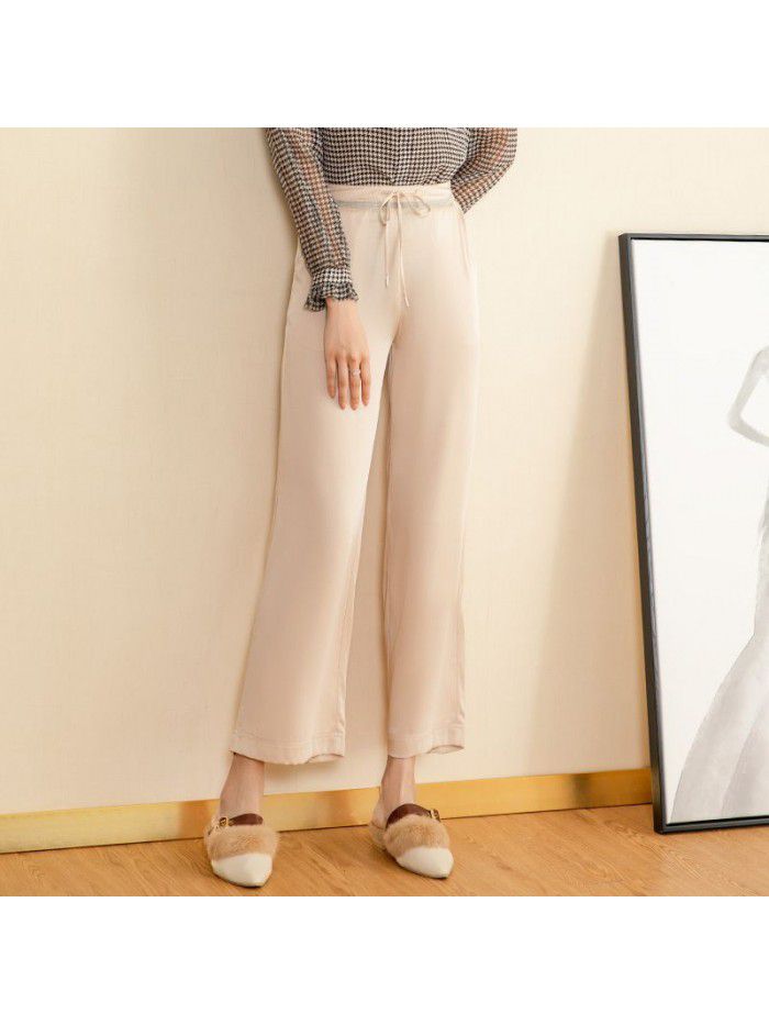 New heavy silk pants for women in spring  