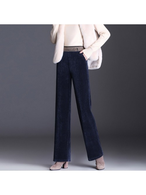 Popular chenille wide leg pants women's new h...