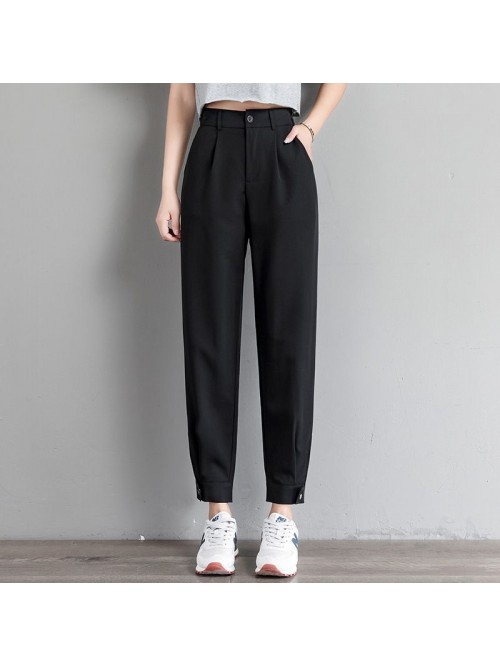 Harlem pants loose casual suit straight tube high ...