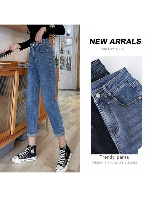 High waisted daddy pants female  spring and summer...