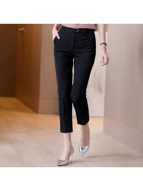 Casual suit pants women's straight tube loose...