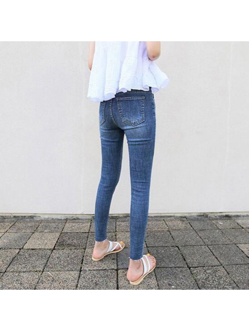 High waisted jeans women's Capris spring and ...