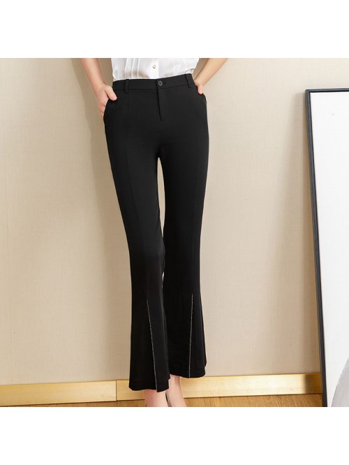 Casual pants  spring new Capris high waist micro f...