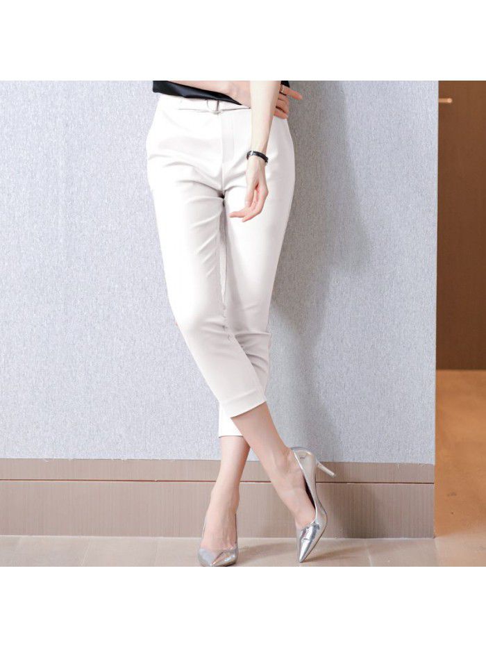 Pants women's Capris spring and summer  new small women's Pants Capris casual Leggings black pants thin 