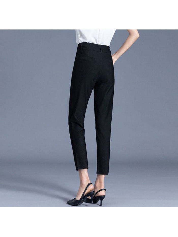 Pants women autumn summer  new Harem Pants professional suit pants casual pants overalls versatile thin radish pants 