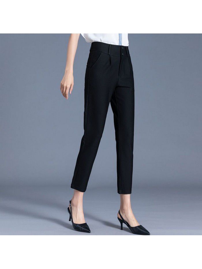 Pants women autumn summer  new Harem Pants professional suit pants casual pants overalls versatile thin radish pants 