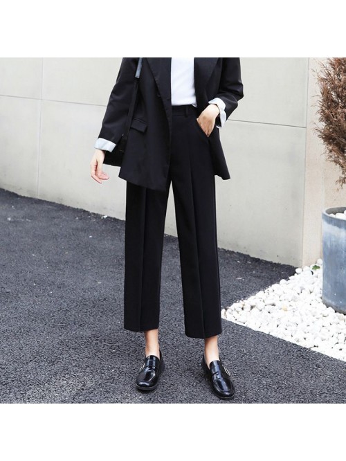 Women's summer high waist drop short suit wid...