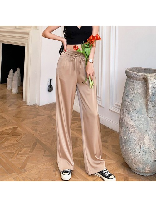  new cloud pants Satin summer lace up loose casual...