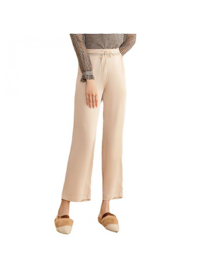 New heavy silk pants for women in spring  