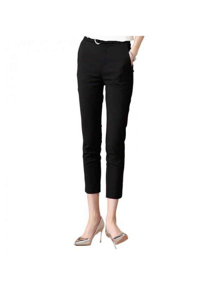 Pants women's Capris spring and summer  new small women's Pants Capris casual Leggings black pants thin 