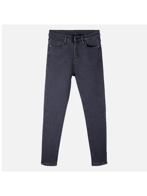 Grey jeans women's small legged Capris new hi...