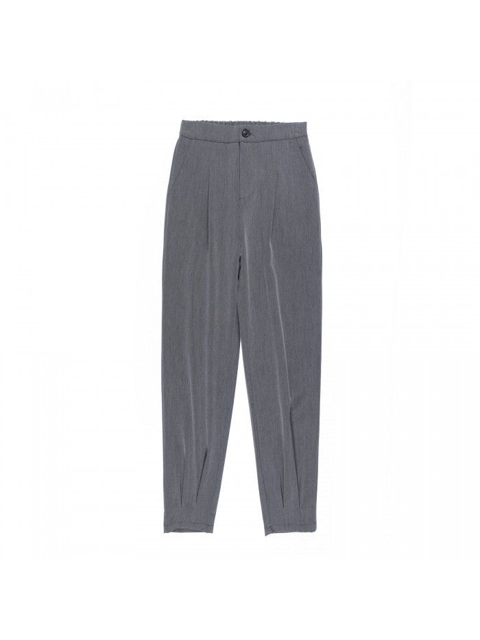 Harlem pants loose straight suit casual high waist nine point slim black radish Chiffon autumn thin women's pants 