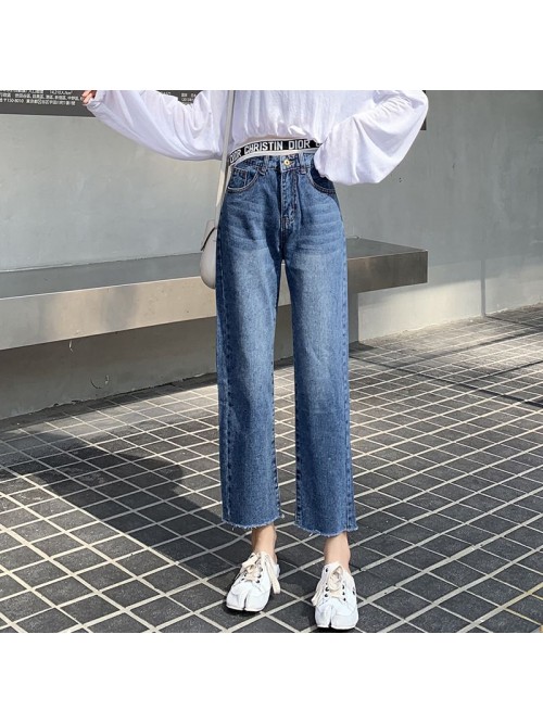  spring and Autumn New Korean high waist jeans wom...