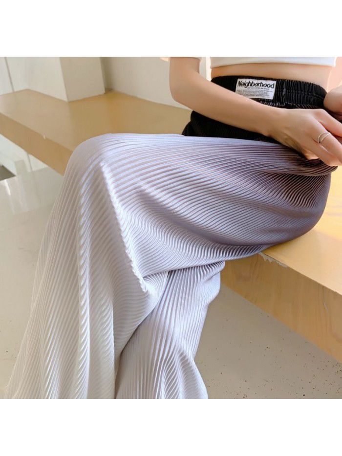 Gradient color design, foot binding, ice silk drape,  pants, women's summer new loose and thin casual pants 