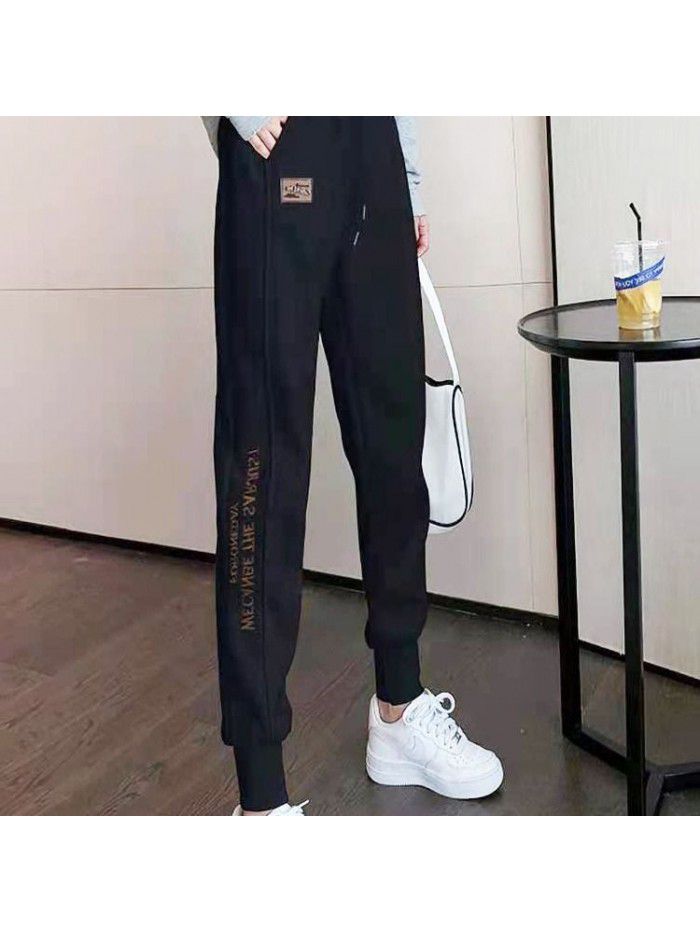 new spring and autumn Pants White leisure sports Leggings Korean loose leisure trend 